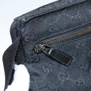 GUCCI GG Canvas Waist bag Black Silver 28566 Auth 117524-10