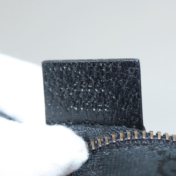 GUCCI GG Canvas Waist bag Black Silver 28566 Auth 117524