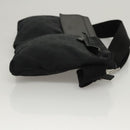 GUCCI GG Canvas Waist bag Black Silver 28566 Auth 117524-3