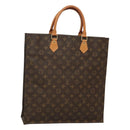LOUIS VUITTON Monogram Sac Plat Hand Bag M51140 LV Auth 117530-1