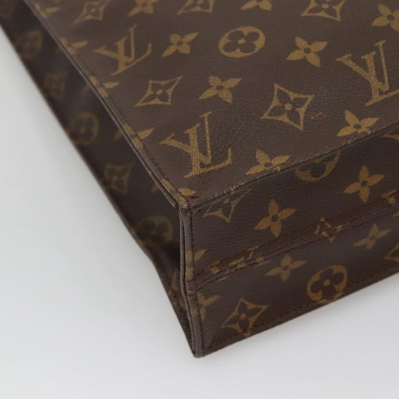 LOUIS VUITTON Monogram Sac Plat Hand Bag M51140 LV Auth 117530