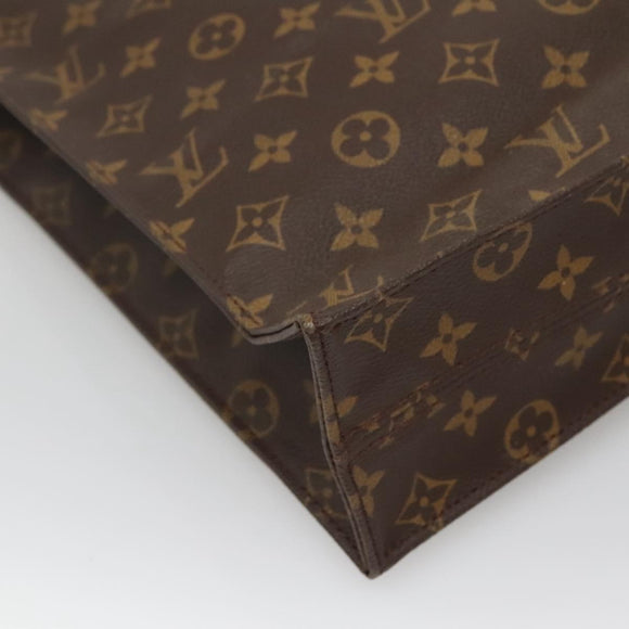 LOUIS VUITTON Monogram Sac Plat Hand Bag M51140 LV Auth 117530