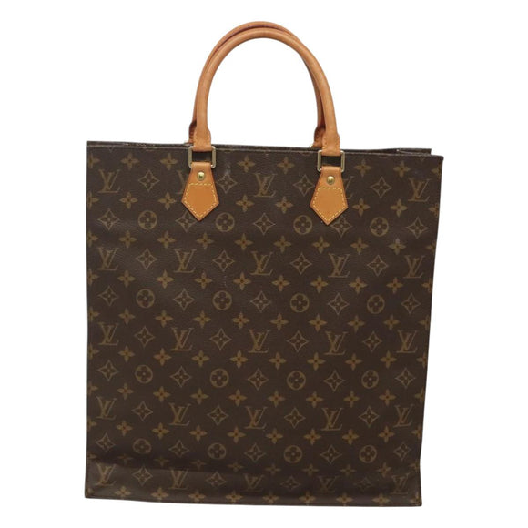 LOUIS VUITTON Monogram Sac Plat Hand Bag M51140 LV Auth 117530