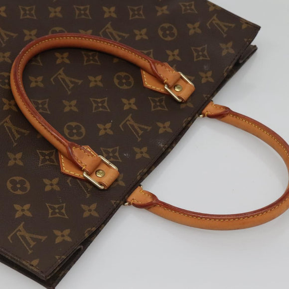 LOUIS VUITTON Monogram Sac Plat Hand Bag M51140 LV Auth 117530