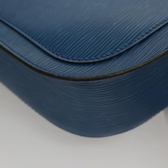 LOUIS VUITTON Epi Saint Cloud GM Shoulder Bag Toledo Blue M52195 LV Auth 117532