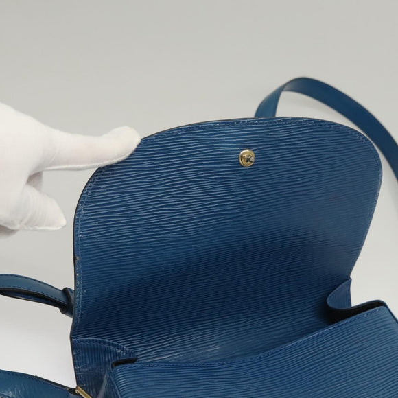 LOUIS VUITTON Epi Saint Cloud GM Shoulder Bag Toledo Blue M52195 LV Auth 117532