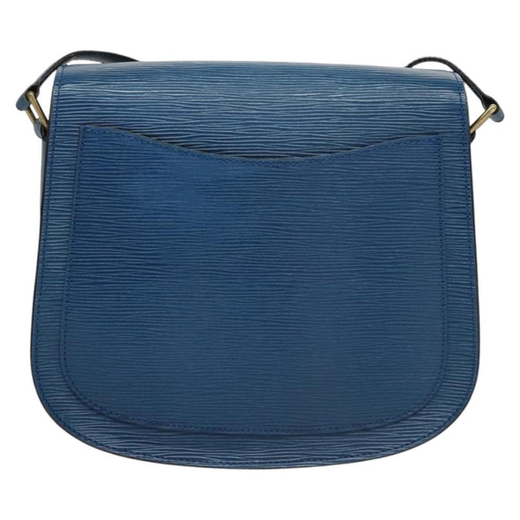 LOUIS VUITTON Epi Saint Cloud GM Shoulder Bag Toledo Blue M52195 LV Auth 117532