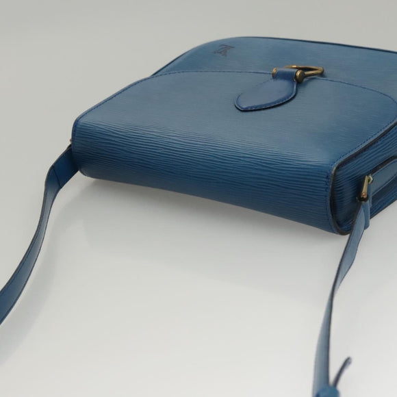 LOUIS VUITTON Epi Saint Cloud GM Shoulder Bag Toledo Blue M52195 LV Auth 117532