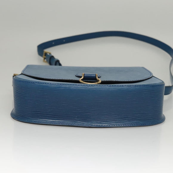 LOUIS VUITTON Epi Saint Cloud GM Shoulder Bag Toledo Blue M52195 LV Auth 117532