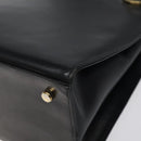Salvatore Ferragamo Gancini Shoulder Bag Leather Black Gold Auth 117541-8