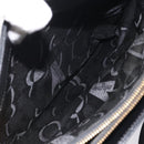 Salvatore Ferragamo Gancini Shoulder Bag Leather Black Gold Auth 117541-21