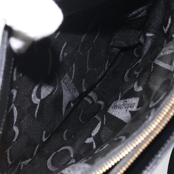 Salvatore Ferragamo Gancini Shoulder Bag Leather Black Gold Auth 117541