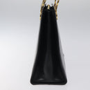 Salvatore Ferragamo Gancini Shoulder Bag Leather Black Gold Auth 117541-3