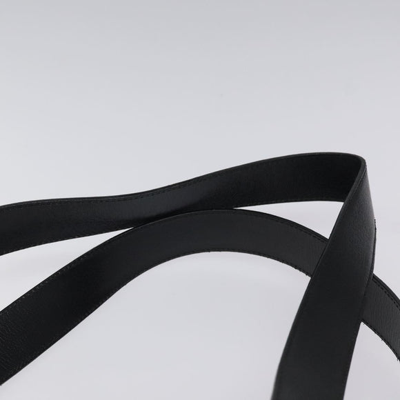 Salvatore Ferragamo Gancini Shoulder Bag Leather Black Gold Auth 117541