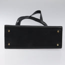 Salvatore Ferragamo Gancini Shoulder Bag Leather Black Gold Auth 117541-5