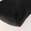 LOEWE Anagram Shoulder Bag Leather Black Gold Auth 117544-9