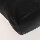 LOEWE Anagram Shoulder Bag Leather Black Gold Auth 117544-14