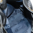 LOEWE Anagram Shoulder Bag Leather Black Gold Auth 117544-12