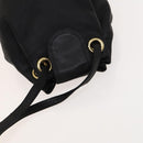 LOEWE Anagram Shoulder Bag Leather Black Gold Auth 117544-6