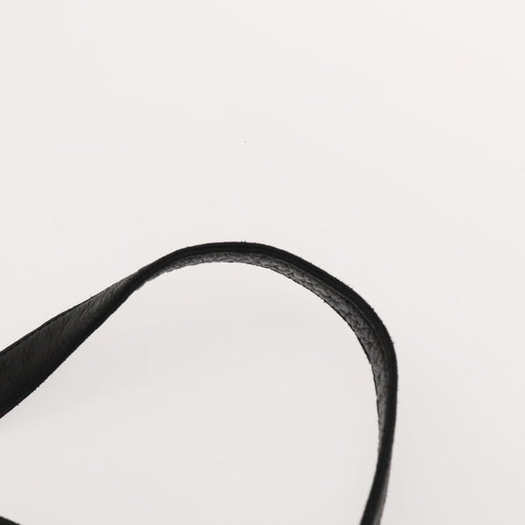 LOEWE Anagram Shoulder Bag Leather Black Gold Auth 117544