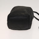 LOEWE Anagram Shoulder Bag Leather Black Gold Auth 117544-5