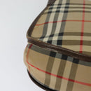 Burberrys Nova Check Shoulder Bag Canvas Beige Gold Auth 117545-15