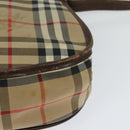 Burberrys Nova Check Shoulder Bag Canvas Beige Gold Auth 117545-16