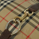 Burberrys Nova Check Shoulder Bag Canvas Beige Gold Auth 117545-10