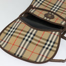 Burberrys Nova Check Shoulder Bag Canvas Beige Gold Auth 117545-17