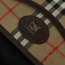 Burberrys Nova Check Shoulder Bag Canvas Beige Gold Auth 117545-18