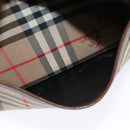 Burberrys Nova Check Shoulder Bag Canvas Beige Gold Auth 117545-21