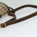Burberrys Nova Check Shoulder Bag Canvas Beige Gold Auth 117545-7