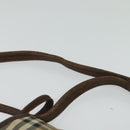 Burberrys Nova Check Shoulder Bag Canvas Beige Gold Auth 117545-8