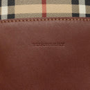 BURBERRY Nova Check Tote Bag PVC Leather Beige Auth 117546A-17