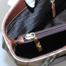 BURBERRY Nova Check Tote Bag PVC Leather Beige Auth 117546A-10
