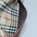 BURBERRY Nova Check Tote Bag PVC Leather Beige Auth 117546A-23