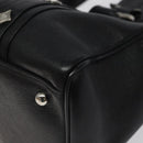 MCM Hand Bag Leather Black Silver Auth 117564-9