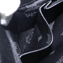 MCM Hand Bag Leather Black Silver Auth 117564-23