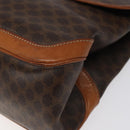 CELINE Macadam Canvas Hand Bag PVC Leather Brown Gold Auth 117574-15