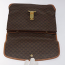 CELINE Macadam Canvas Hand Bag PVC Leather Brown Gold Auth 117574-9