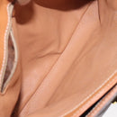 CELINE Macadam Canvas Hand Bag PVC Leather Brown Gold Auth 117574-10