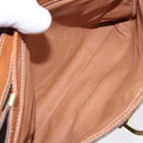 CELINE Macadam Canvas Hand Bag PVC Leather Brown Gold Auth 117574-21
