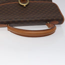 CELINE Macadam Canvas Hand Bag PVC Leather Brown Gold Auth 117574-7