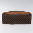 CELINE Macadam Canvas Hand Bag PVC Leather Brown Gold Auth 117574-5
