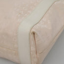 BVLGARI Logo Mania Tote Bag Canvas Pink White Silver Auth 117578-9