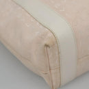 BVLGARI Logo Mania Tote Bag Canvas Pink White Silver Auth 117578-14