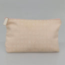 BVLGARI Logo Mania Tote Bag Canvas Pink White Silver Auth 117578-20