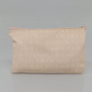 BVLGARI Logo Mania Tote Bag Canvas Pink White Silver Auth 117578-21