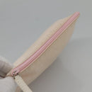 BVLGARI Logo Mania Tote Bag Canvas Pink White Silver Auth 117578-23