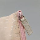 BVLGARI Logo Mania Tote Bag Canvas Pink White Silver Auth 117578-26